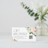 Waterverf Tuinbloemen QR Code Trouwregister Informatiekaartje (Staand voorkant)