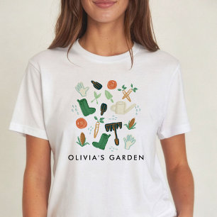 Waterverf Tuinieren Gepersonaliseerd T-shirt