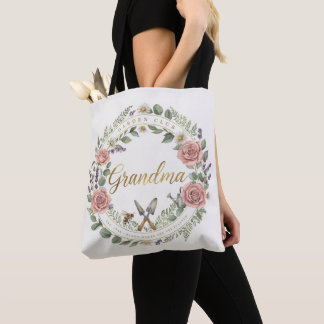 Waterverf Tuinieren Oma Canvas Draagtas