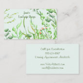 Waterverf tuinontwerp visitekaartje (Voorkant / Achterkant)