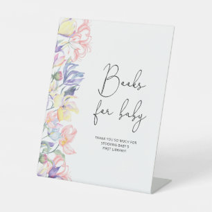 Waterverf tuinvloeibare Boeken voor babyshower Reclamebord Met Voetstuk