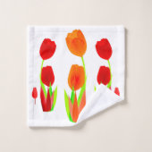 Waterverf Tulip Floral Bad Handdoek (Wasdoekje)