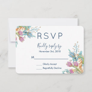 Waterverf Tulips Floral Bouquet RSVP