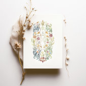 Waterverf Tulp Art Nouveau bruiloft Kaart