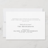 Waterverf Tulp Eenvoudige Begrafenis Dank U II Bedankkaart (Achterkant)