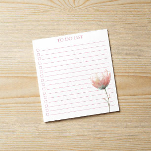 Waterverf Tulp Takenlijst Modern Boho Chic Notitieblok
