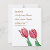 Waterverf Tulpen Bewaar de datum Bruiloft Kaart (Voorkant)