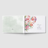 waterverf tulpen bruiloft gastenboek (Volledig)