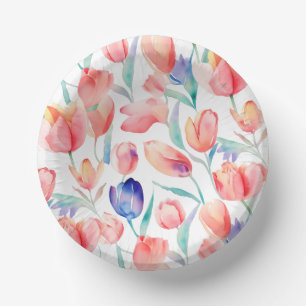 Waterverf Tulpen Patroon Papieren kommen