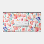 Waterverf Tulpen Pattern Desk Mat (Keyboard & Muis)