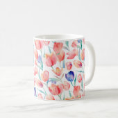 Waterverf Tulpen Pattern Mok (Voorkant rechts)
