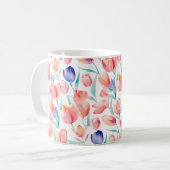 Waterverf Tulpen Pattern Mok (Voorkant links)
