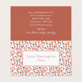 Waterverf Tulpen Visitekaartje gepersonaliseerd (Buitenkant ongevouwen)