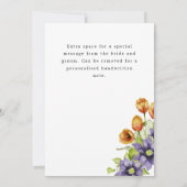 Waterverf tulpenbruiloft bedankkaart (Achterkant)