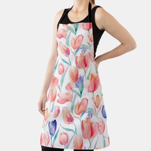 Waterverf Tulps Pattern All-Over Print Schort (Insitu)
