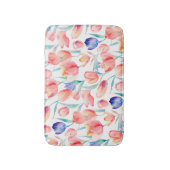 Waterverf Tulps Pattern Bath Mat (Voorkant Verticaal)