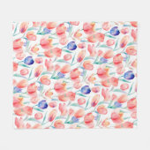 Waterverf Tulps Pattern Fleece Blanket (Voorkant (Horizontaal))