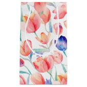 Waterverf Tulps Pattern Small Gift Bag Klein Cadeauzakje (Voorkant)