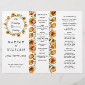 waterverf tulpvoudig trouwprogramma (Voorkant)