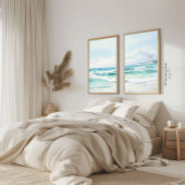 Waterverf Turquoise Beach Print 2 van 3 Poster