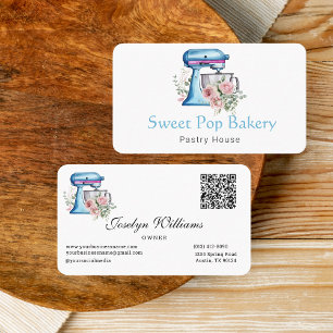 Waterverf Turquoise Mixer Bakery Visitekaartje