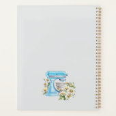 Waterverf Turquoise Stand Mixer met Daisies Planner (Achterkant)