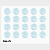 Waterverf Turquoise Wash onze datum opslaan Ronde Sticker (Vel)