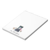 Waterverf typemachine | Monogrammofoonwerk Notitieblok (Gedraaid)