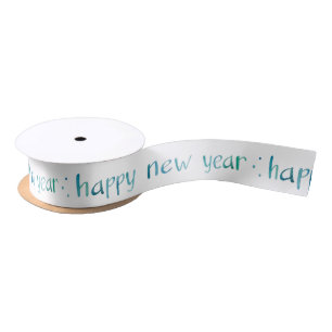 Waterverf Typografie Happy Nieuwjaar design Lint