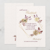 Waterverf Uitdrukking Sympathie Hartelijk dank Bedankkaart (Voorkant / Achterkant)