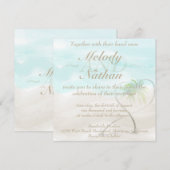 Waterverf uitnodigen troepenweduwen kaart (Voorkant / Achterkant)