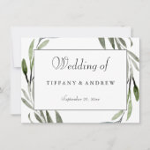 Waterverf Uitnodiging uitzenden via Wreath Border  (Voorkant)