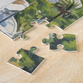 Waterverf uitzicht van Santorini puzzel (Zijkant)