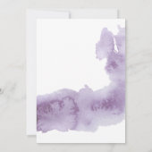 Waterverf Ultra Violet Indigo Bruids Luncheon Kaart (Achterkant)