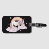 Waterverf Unicorn en regenboog Bagagelabel (Voorkant (horizontaal))