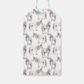 Waterverf Unicorn Fairy Tale Patroon Cadeaulabel (Achterkant)