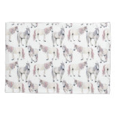 Waterverf Unicorn Fairy Tale Patroon Kussensloop (Achterkant-Links)