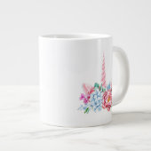 Waterverf Unicorn Floral Crown Extra Grote Beker (Voorkant rechts)