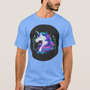 Waterverf Unicorn Magical Unicorns Dark Magic Fai T-shirt