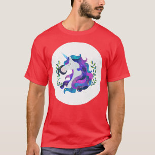 Waterverf Unicorn Magische Unicorns White Magic Fa T-shirt