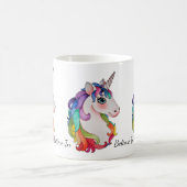 Waterverf Unicorn met regenbooghaar Magische Mok (Center)