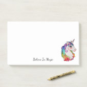 Waterverf Unicorn met regenbooghaar Post-it® Notes (Op bureau)