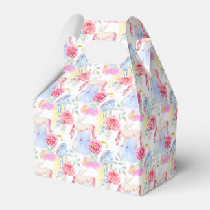 Waterverf Unicorn & Pegasus Patroon Bedankdoosjes