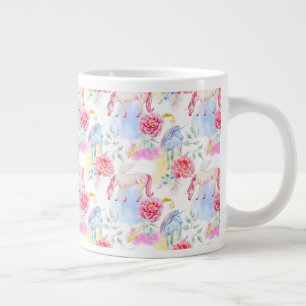 Waterverf Unicorn & Pegasus Patroon Extra Grote Beker