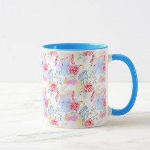 Waterverf Unicorn & Pegasus Patroon Mok