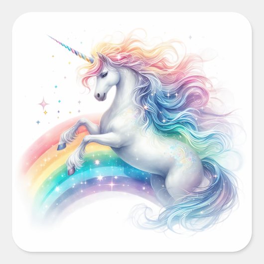 Waterverf Unicorn Stickers (Voorkant)