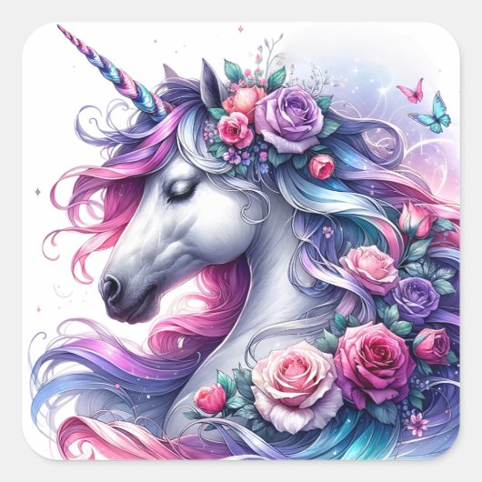 Waterverf Unicorn Stickers (Voorkant)