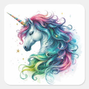 Waterverf Unicorn Stickers