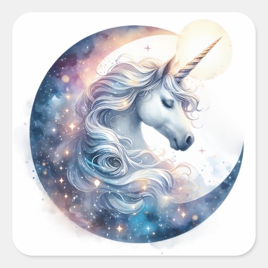 Waterverf Unicorn Stickers (Voorkant)
