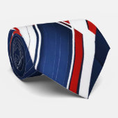 Waterverf Unique Luxury Red Blue Print Stropdas (Opgerold)